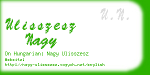 ulisszesz nagy business card